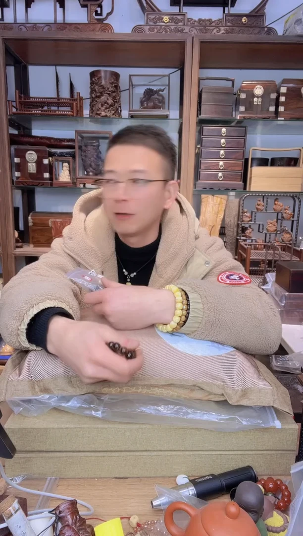 【闪购商品】乌木类书架233小六1.2圆珠单圈手串