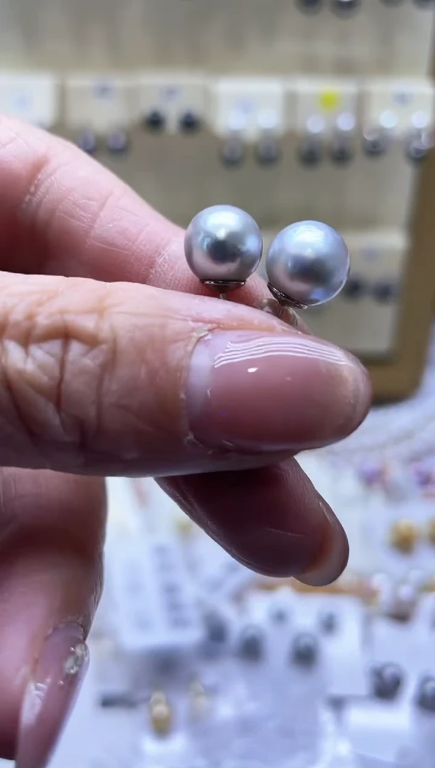 【闪购商品】海水珍珠耳饰银S925镶嵌2