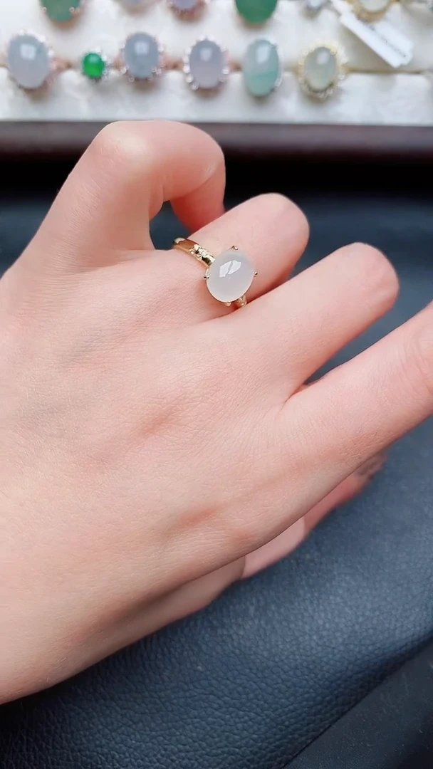 银S925镶嵌戒指翡翠...