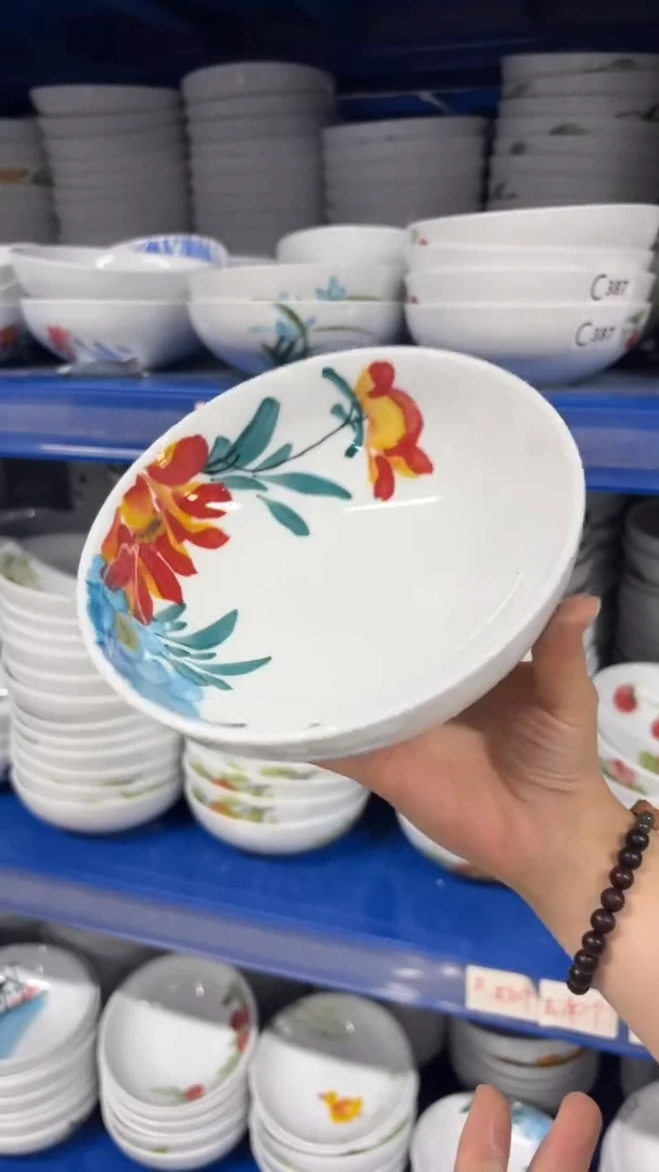 瓷片景德镇陶瓷食品级手绘釉中彩-大胖碗