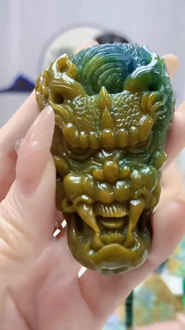 未镶嵌定制翡翠4812DD-毛货挂件70