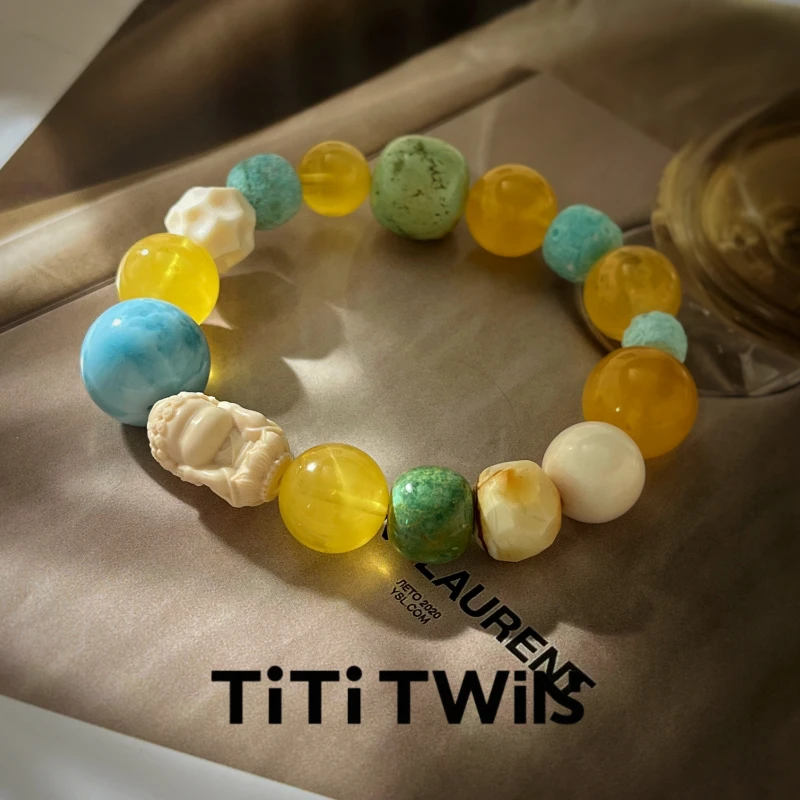 【不听】原创琥珀蜜蜡设计手串