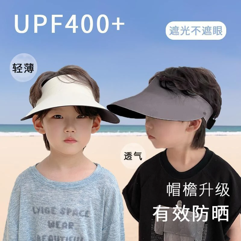 儿童帽子夏季男童防晒帽太阳帽男宝空顶帽女童遮阳帽宝宝户外凉帽