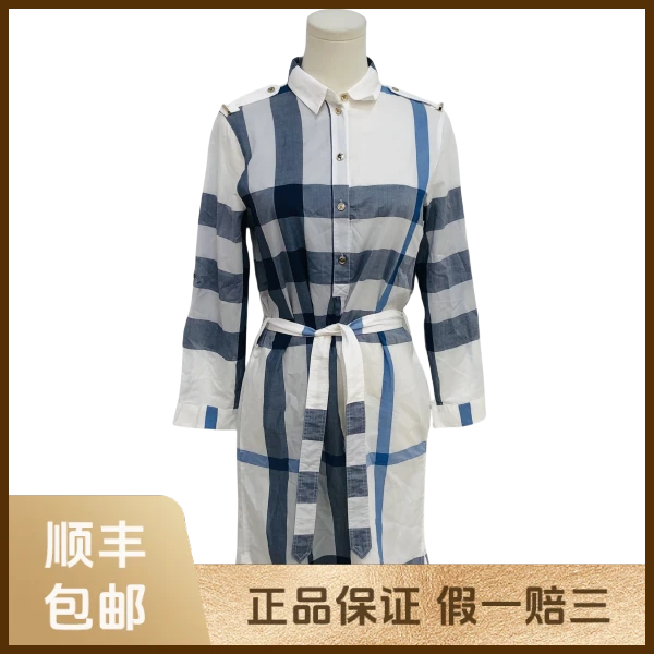 妃鱼/博柏利/棉/连衣裙/95新/沐六06