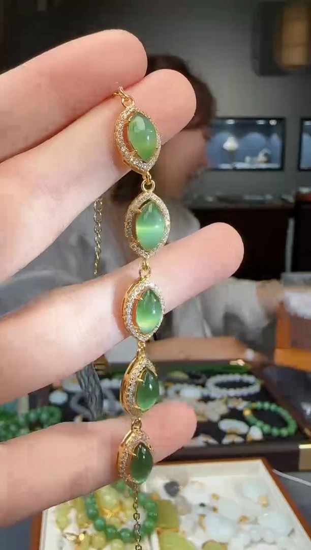 手链银S925镶嵌和田玉多样性发货 拍一发一