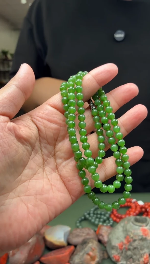 颈饰未镶嵌和田玉一条约6mm 多样性发货