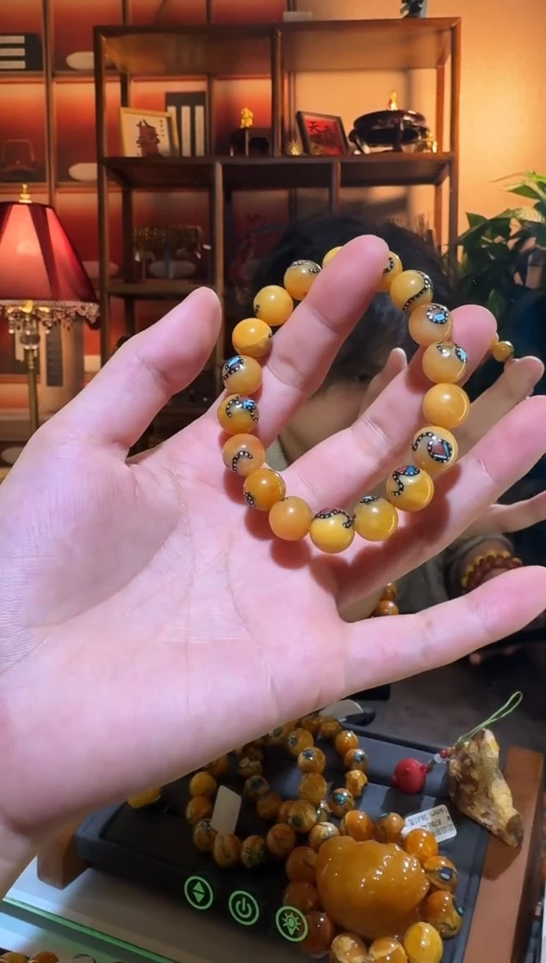 蜜蜡颈饰未镶嵌0887天然蜜蜡珠宝奇石