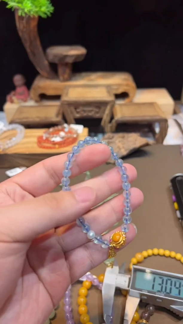 海蓝宝石手链未镶嵌手饰@@B1218