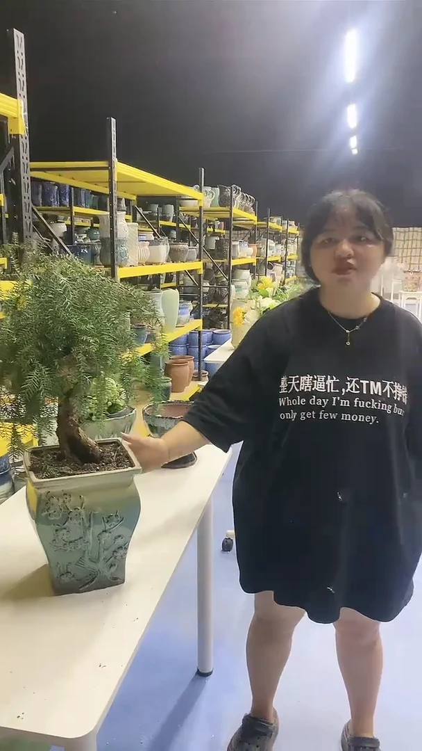 宜兴紫砂粗陶花盆