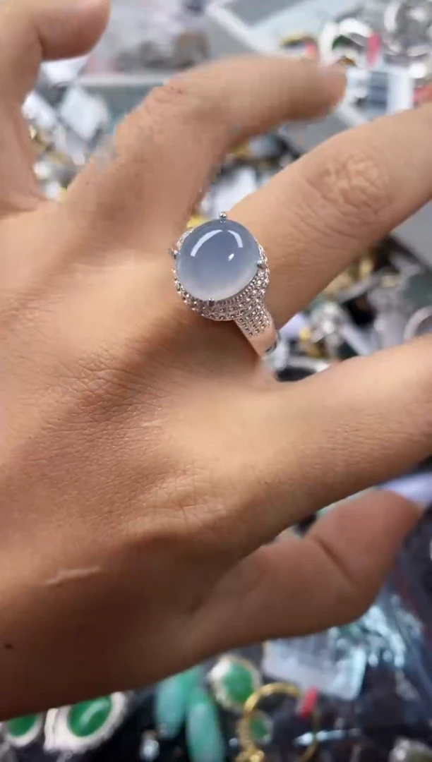 未镶嵌戒指翡翠555---4