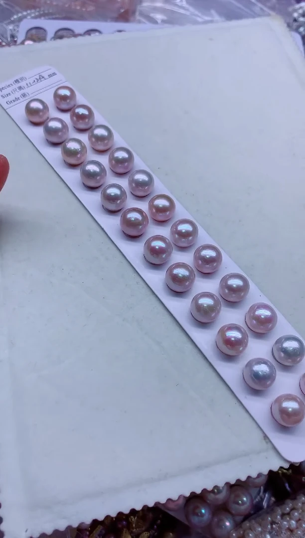 银S925镶嵌淡水珍珠耳钉多样性发其一，非无暇