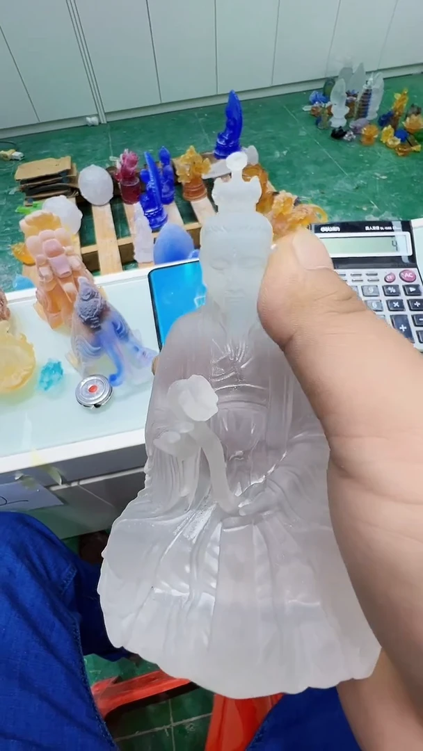 手工艺品琉璃宇**秋古法琉璃  摆件