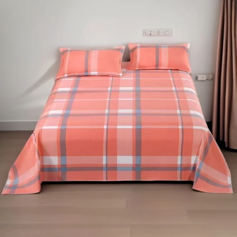 【专属粉格】细纹老粗布床单单人学生宿舍炕单褥单2.4*1.5米床单