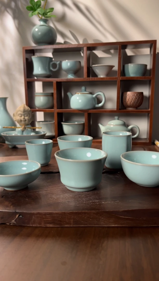 【闪购商品】杯汝窑天青釉色马蹄杯