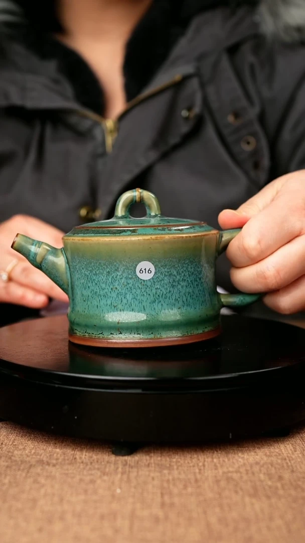 【闪购商品】616#段晓辉一级品原矿钧瓷炉钧釉竹节壶