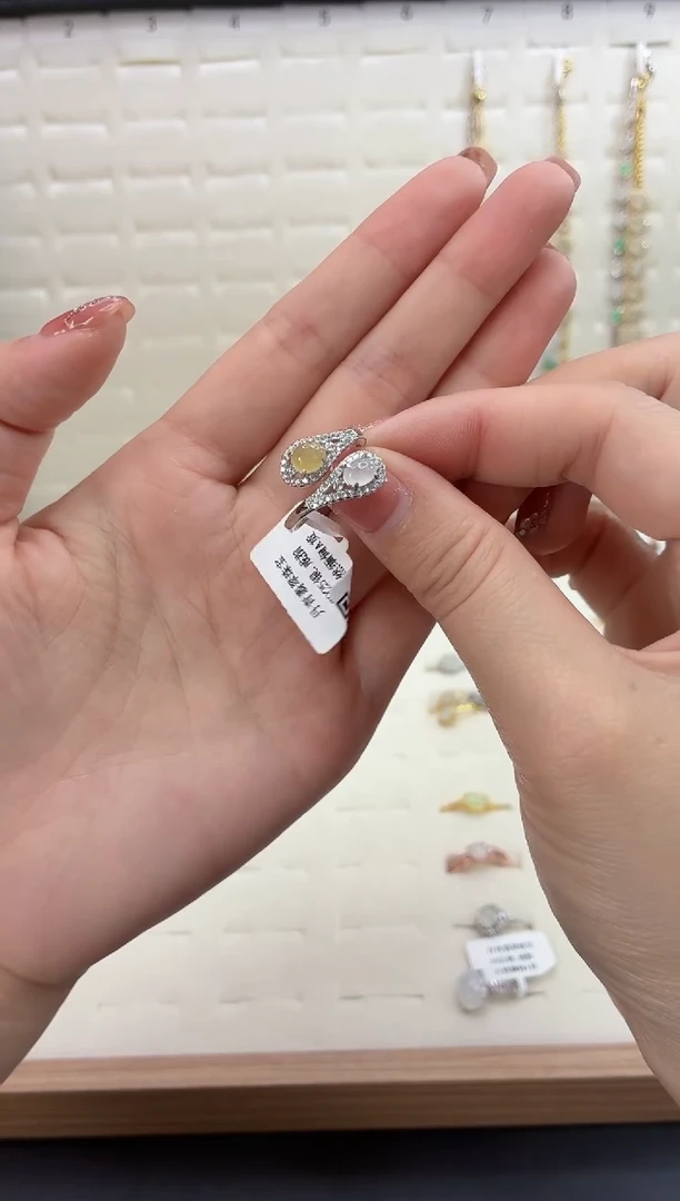 银S925镶嵌戒指翡翠11111111