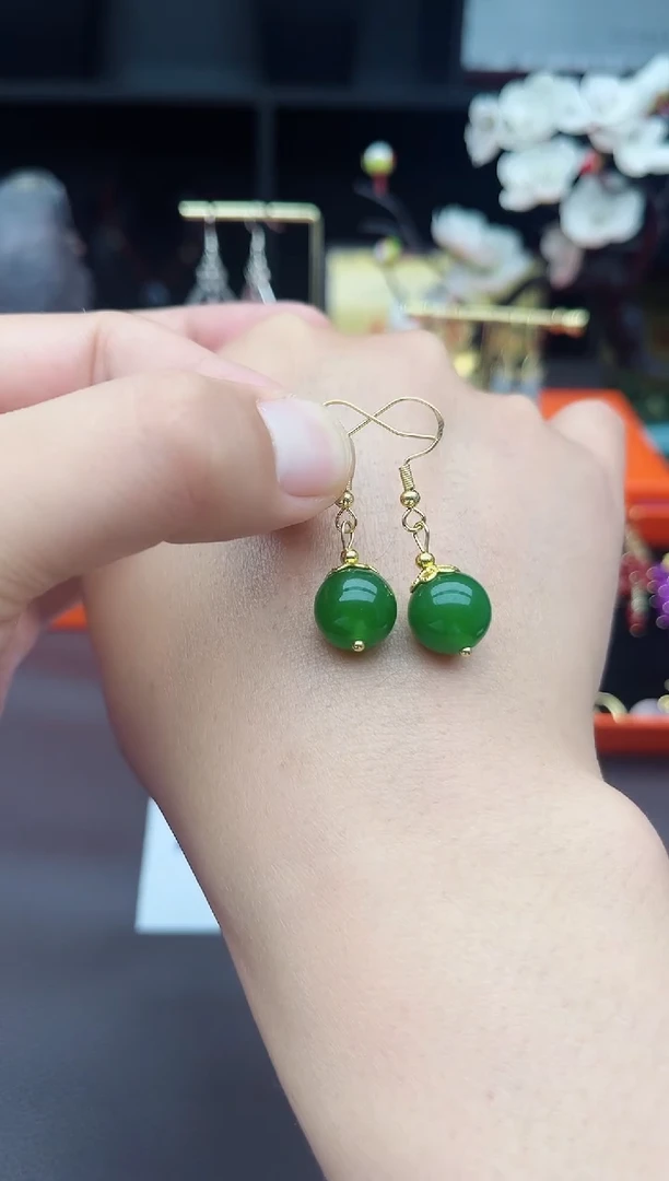 玛瑙/玉髓耳饰银S925镶嵌438000