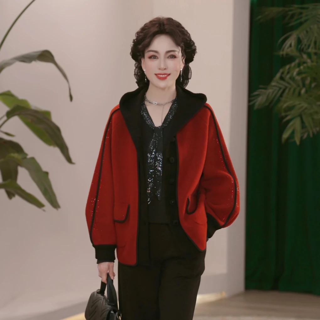 妈妈装秋装2025新款洋气上衣服气质中年女装休闲时尚百搭短外套