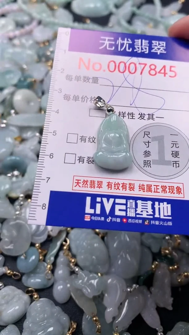 吊坠(不含链)未镶嵌翡翠7845