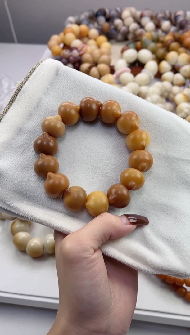 手串菩提根/象牙果p57干磨猫猫头20mm手串