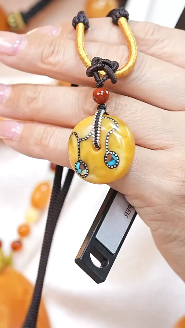 蜜蜡颈饰未镶嵌5854天然蜜蜡珠宝奇石云端妖孽全部保真