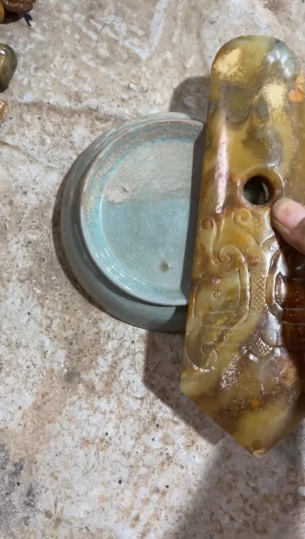 瓷片手工，手绘，陶瓷