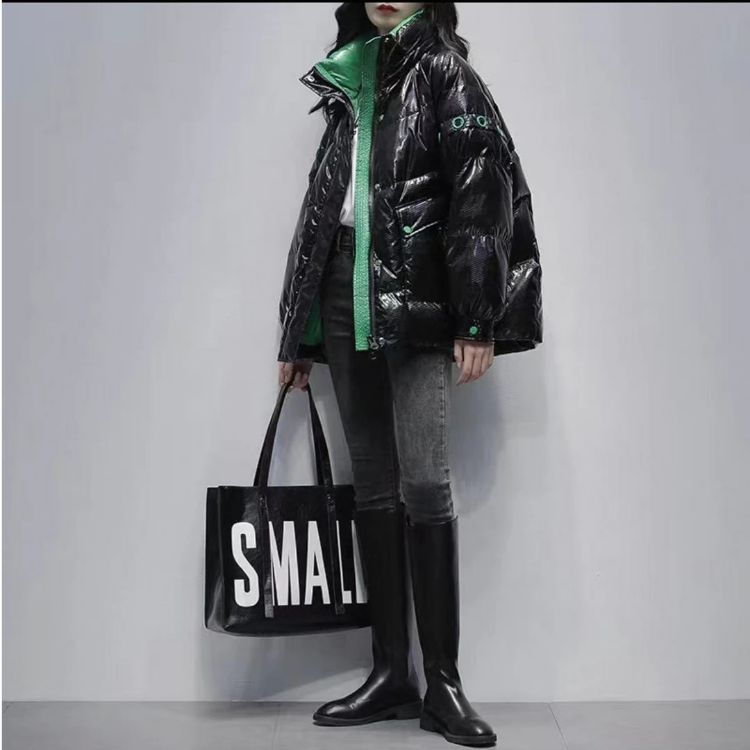 【TD】女短款2025冬装新款韩版白鸭绒时尚显瘦保暖加厚外套8105