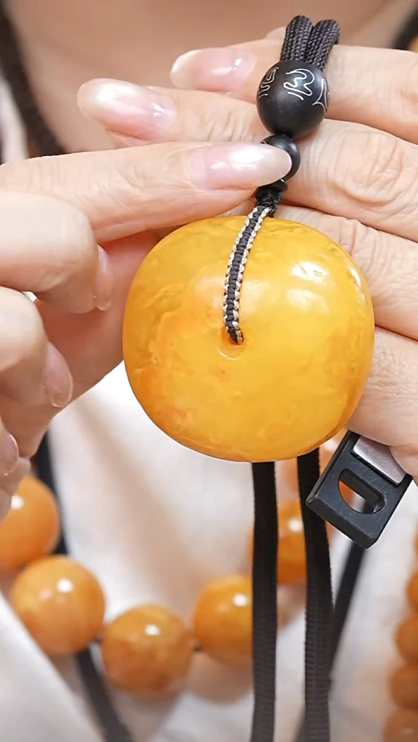 蜜蜡颈饰未镶嵌4403天然蜜蜡珠宝奇石云端妖孽妖花全部保真