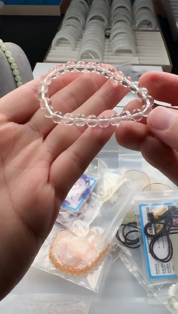水晶手串未镶嵌白水晶卡7多样性发其一