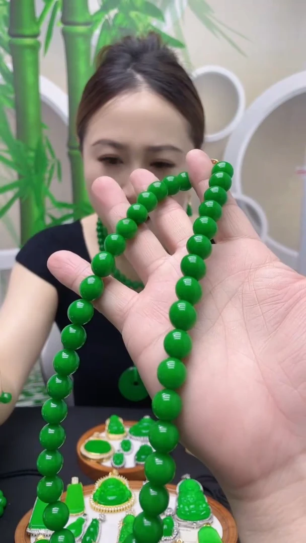 项链14K金镶嵌翡翠D04