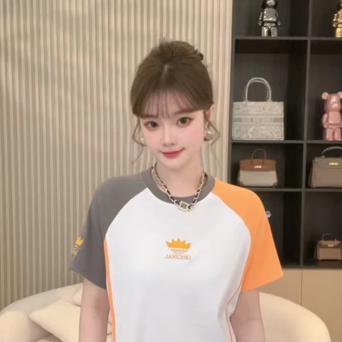 珊珊SOYFSD-2025年新款短袖上衣休闲百搭显瘦C258