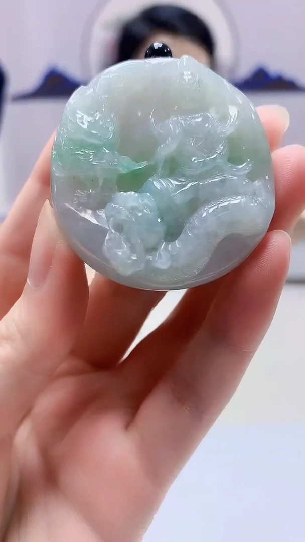 【闪购商品】定制翡翠未镶嵌3123zm-毛货挂件129