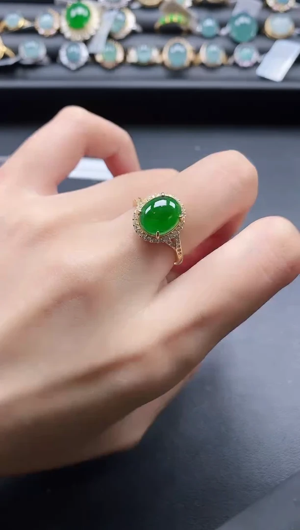 【闪购商品】翡翠戒指银S925镶嵌1111