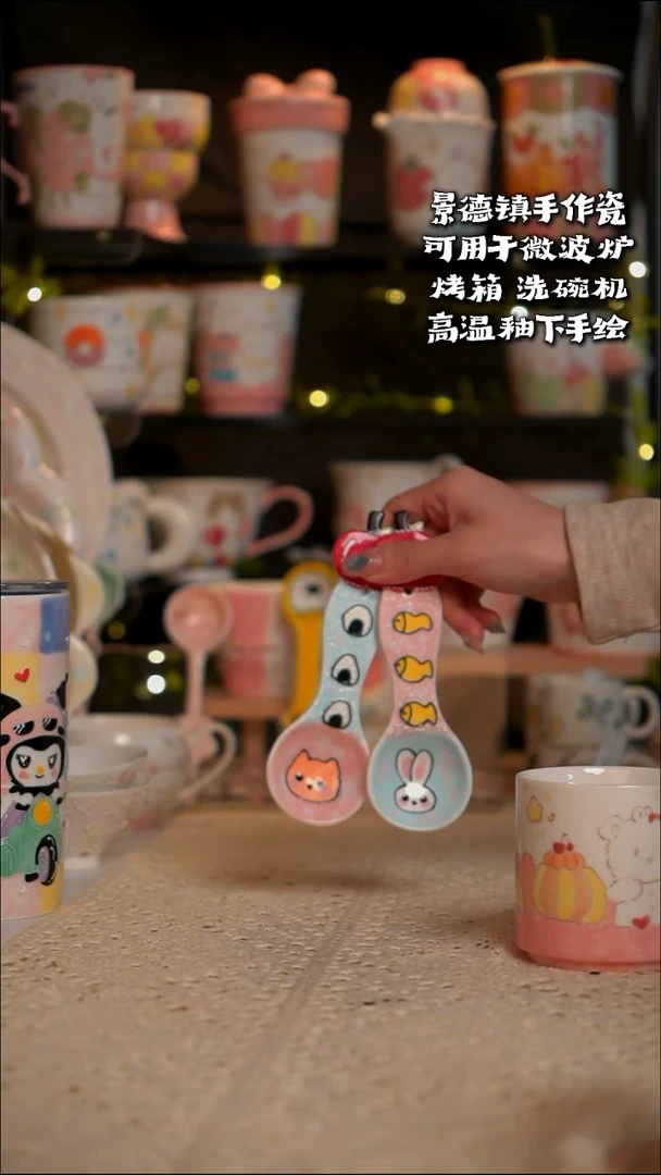 可爱立体釉手绘勺子
