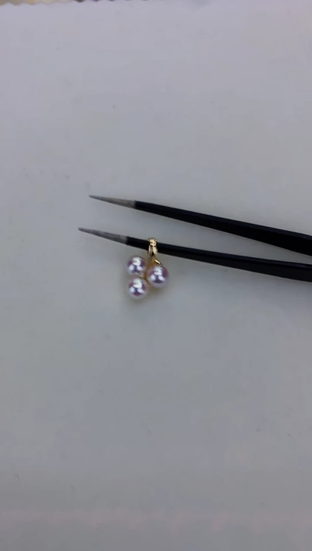 18K金镶嵌GD海水珍珠 GD167 5-6 吊坠带钻