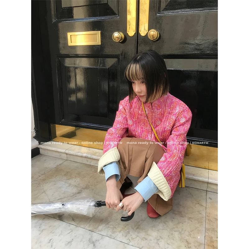 【9.29日 早10点上新】MONA 新中式 两面穿印花棉衣外套 O124T10147