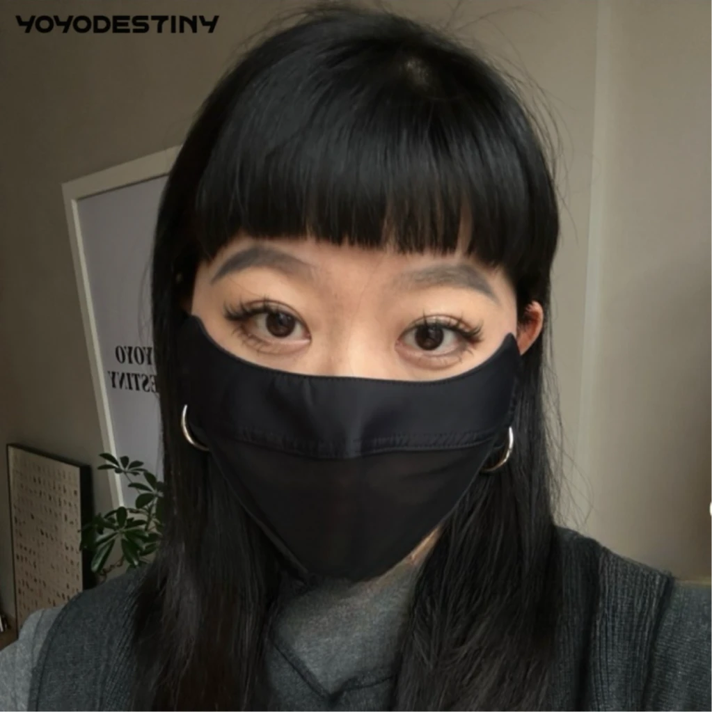 新款薄款凉感不蹭妆网纱款防晒口罩女防紫外线3d立体护眼角显脸小