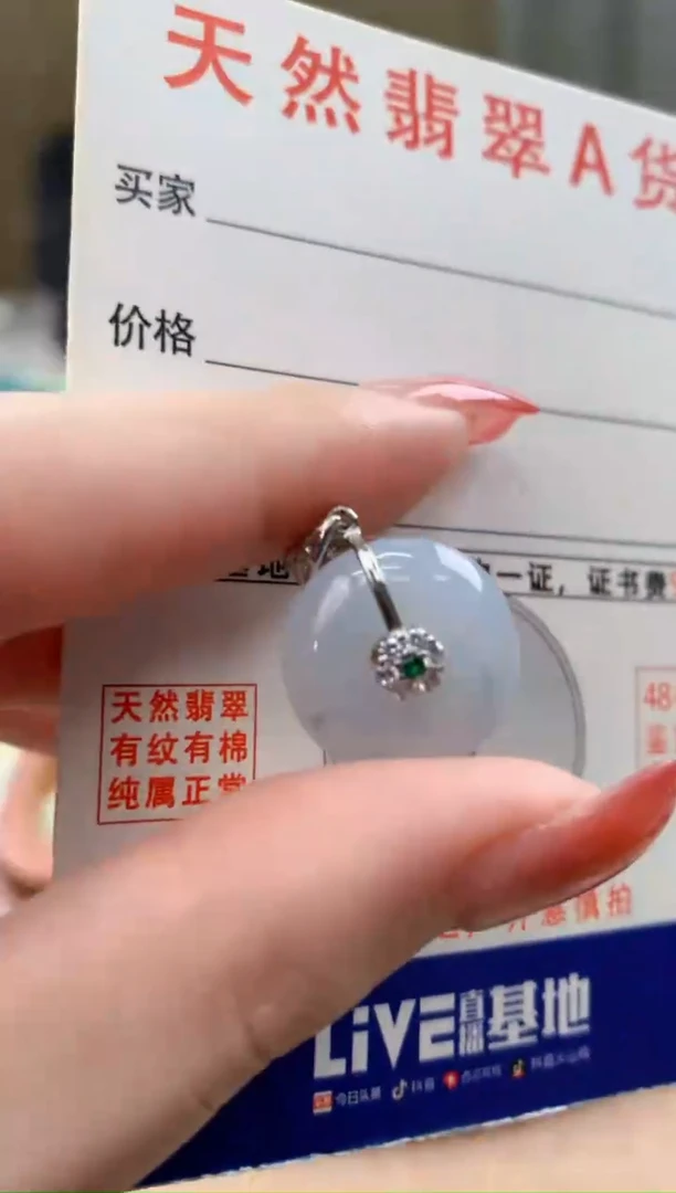 颈饰未镶嵌翡翠天然A货翡翠挂件