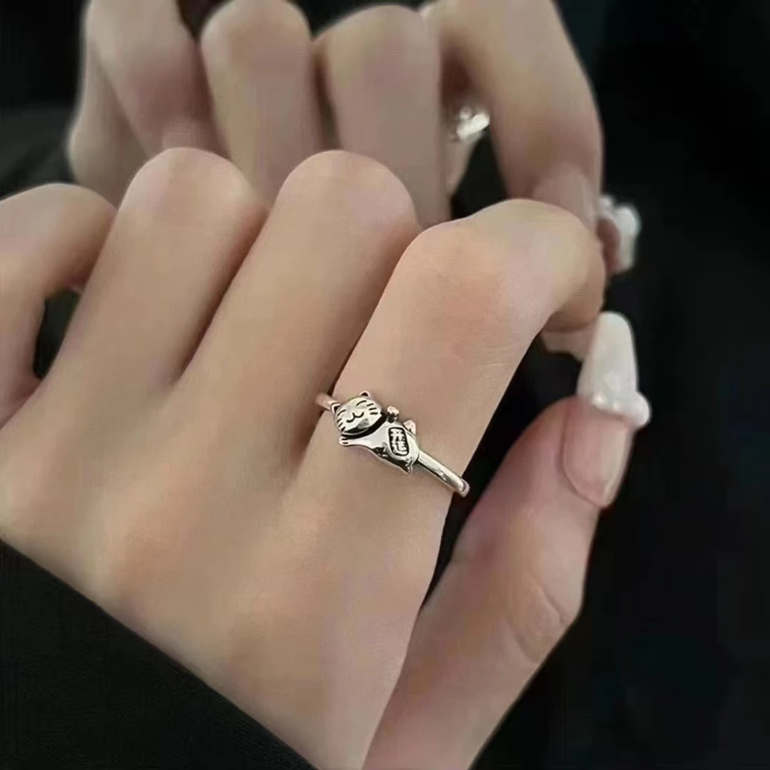 925银戒指 宠粉大开运招财猫戒指 112213