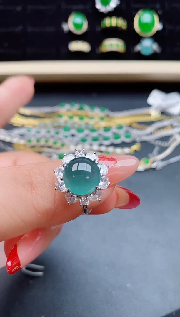 【闪购商品】翡翠戒指银S925镶嵌1321321