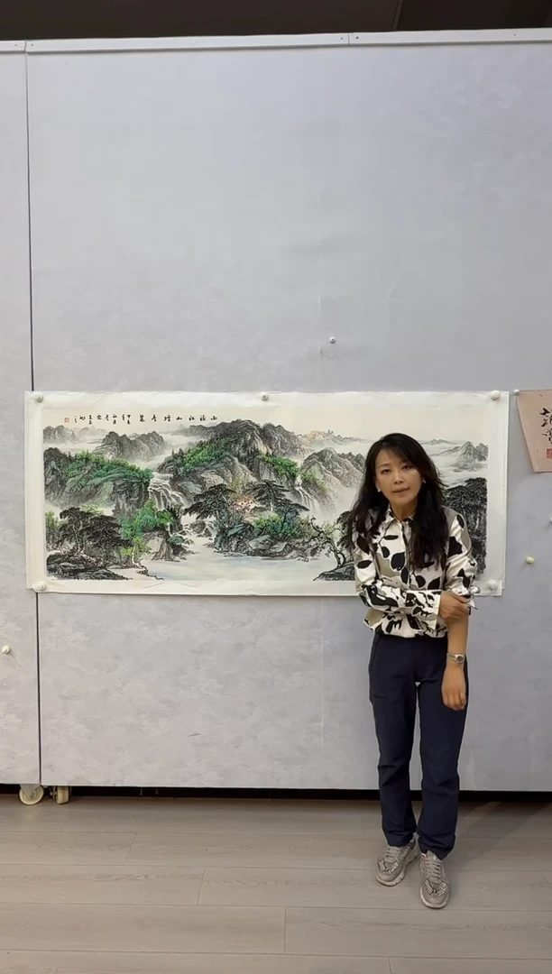 纸本1炳山艺术-----季林山水作品