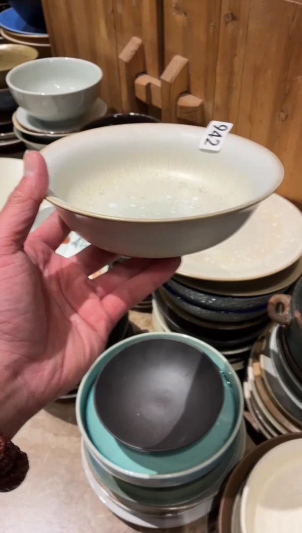 瓷片草****_942白凌霄反边盘1个