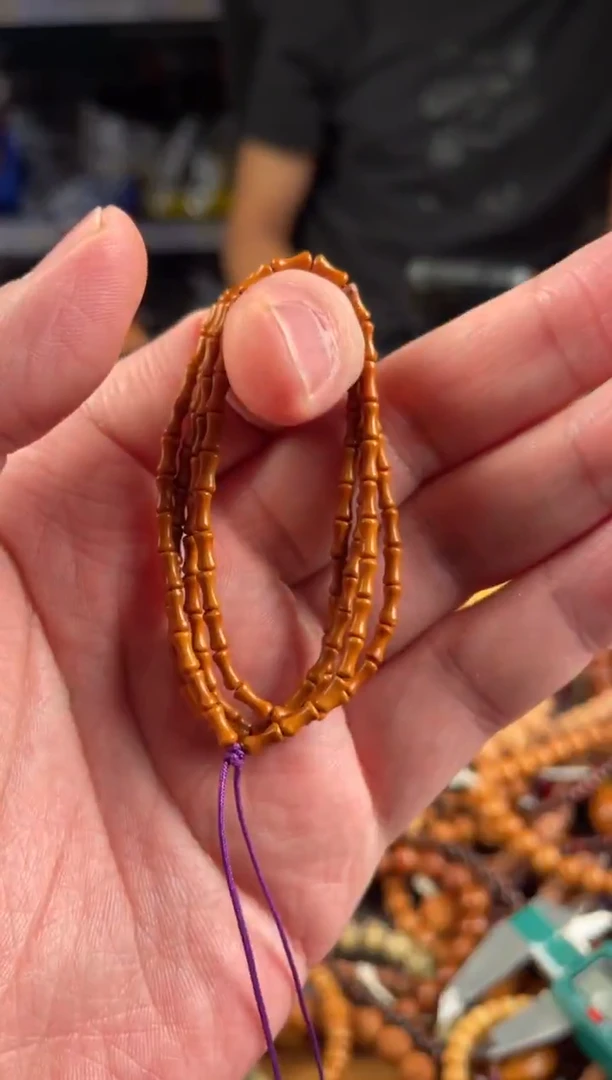 吊坠橄榄核王胖子文玩工作室核壁竹节108