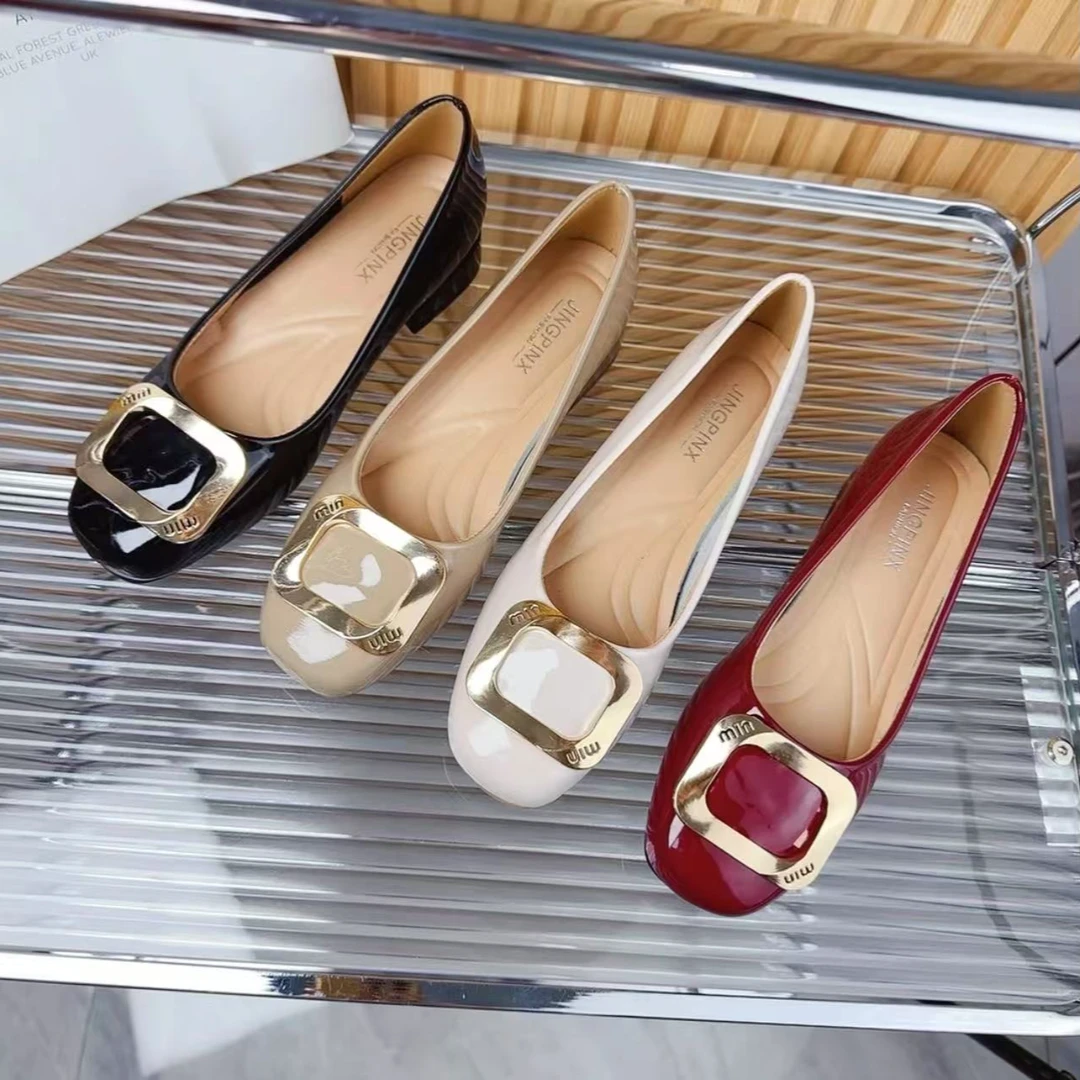 【品牌力荐】2025时尚高级感休闲舒适简约洋气软面软底单鞋X7868