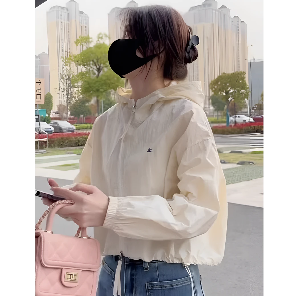 2025新款夏季防晒衣短款外套韩版薄款高级感百搭宽松休闲上衣