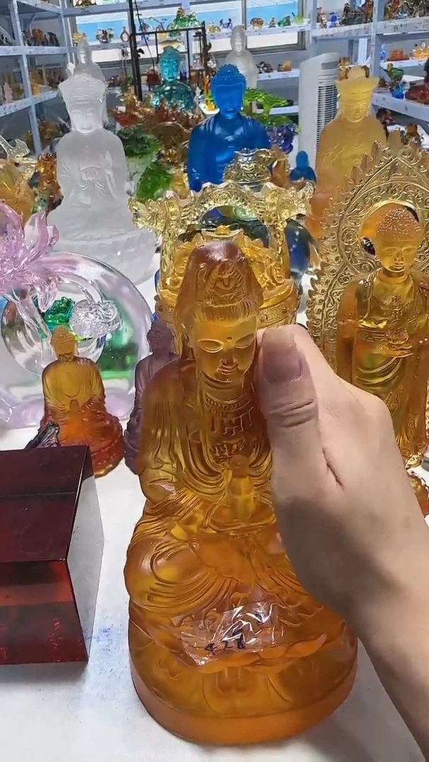 手工艺品琉璃428  观音 古法琉璃  微瑕介意勿拍 不退不换