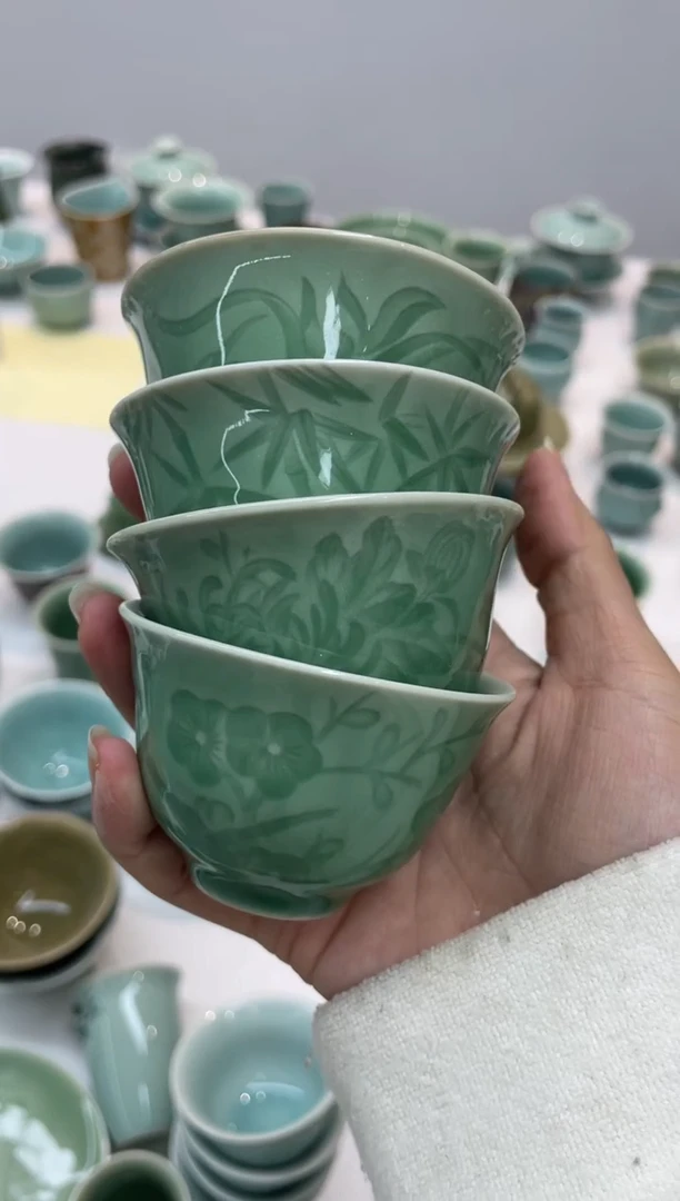 瓷4个  慧仙青瓷 龙泉青瓷大促