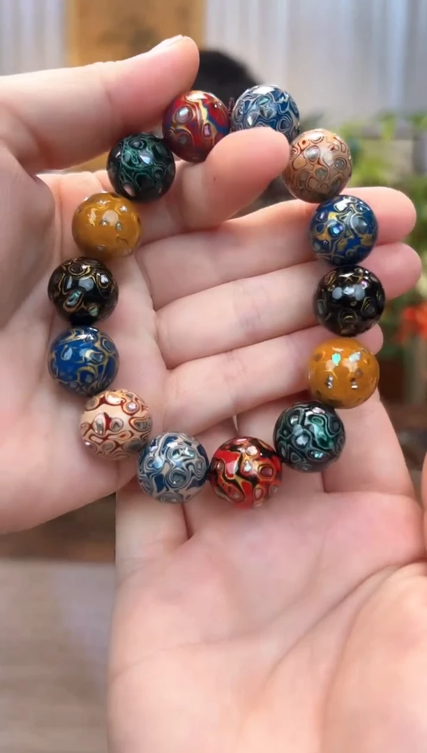 大漆珠      单圈手串1.5