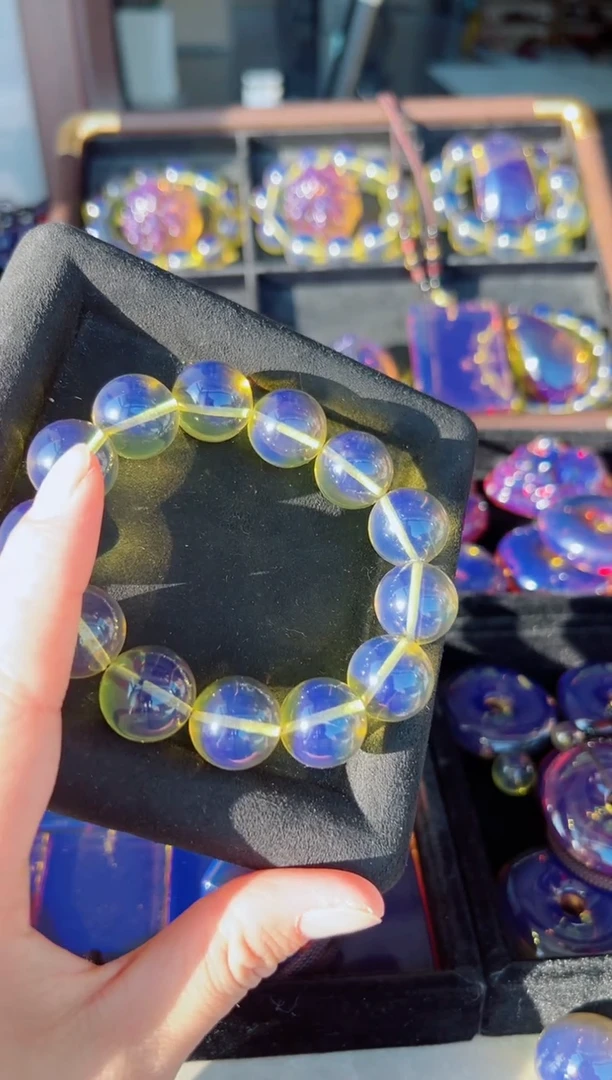 多米尼加净水蓝18m手串