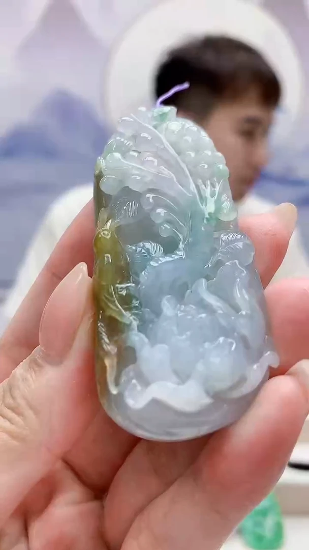 未镶嵌定制翡翠4868MM-毛货挂件6